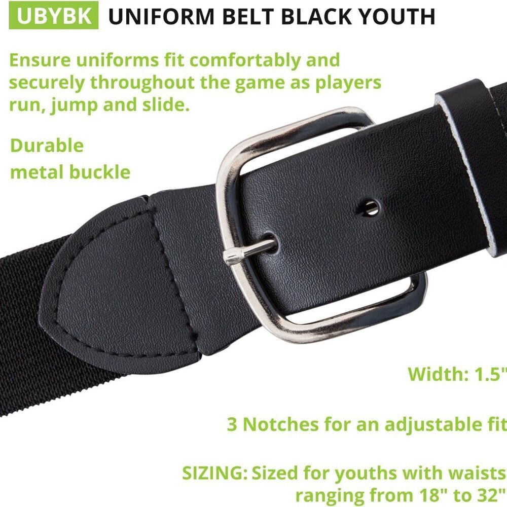 Uniform Adjustable Elastic Belt for Youth & Adults – 1.5" Wide – for Baseball, S - Picture 2 of 7
